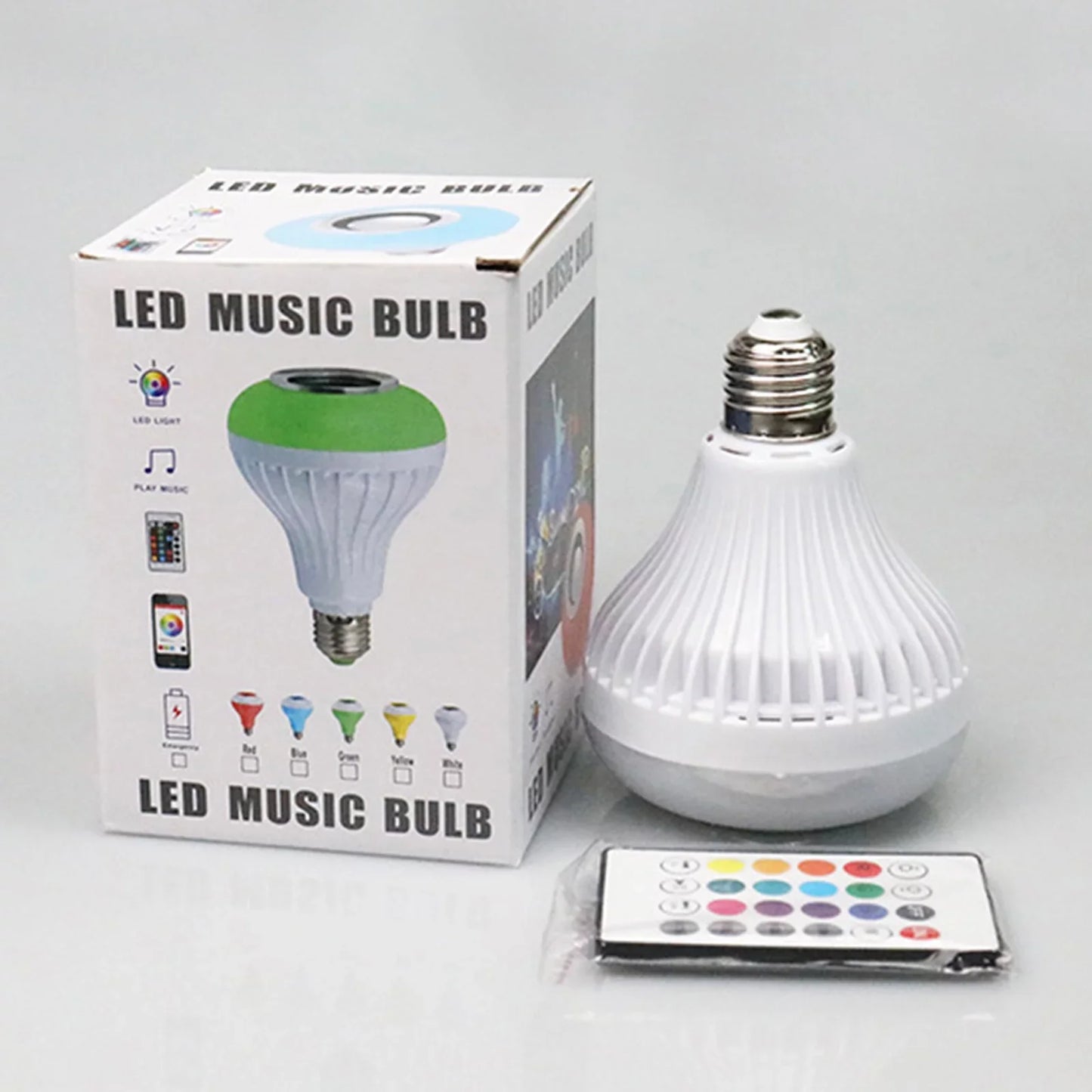 Led music bulb RGB wireless Bluetooth light bulb with speaker / 24-key remote control
